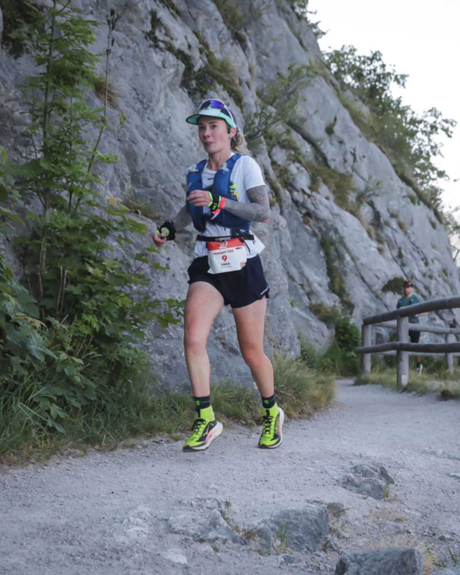 Sara Eydmann at the top of a mountain