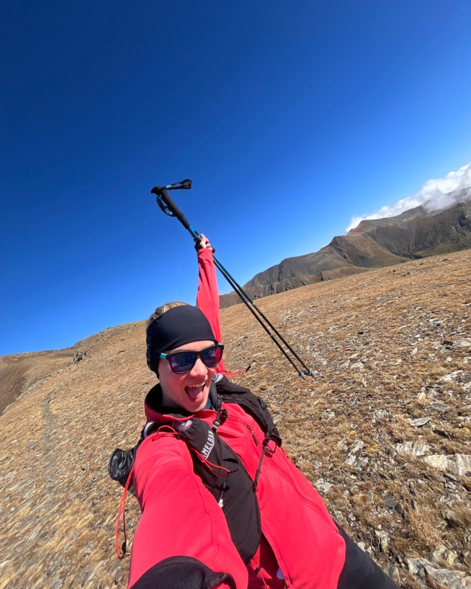 Sara Eydmann creating content while running