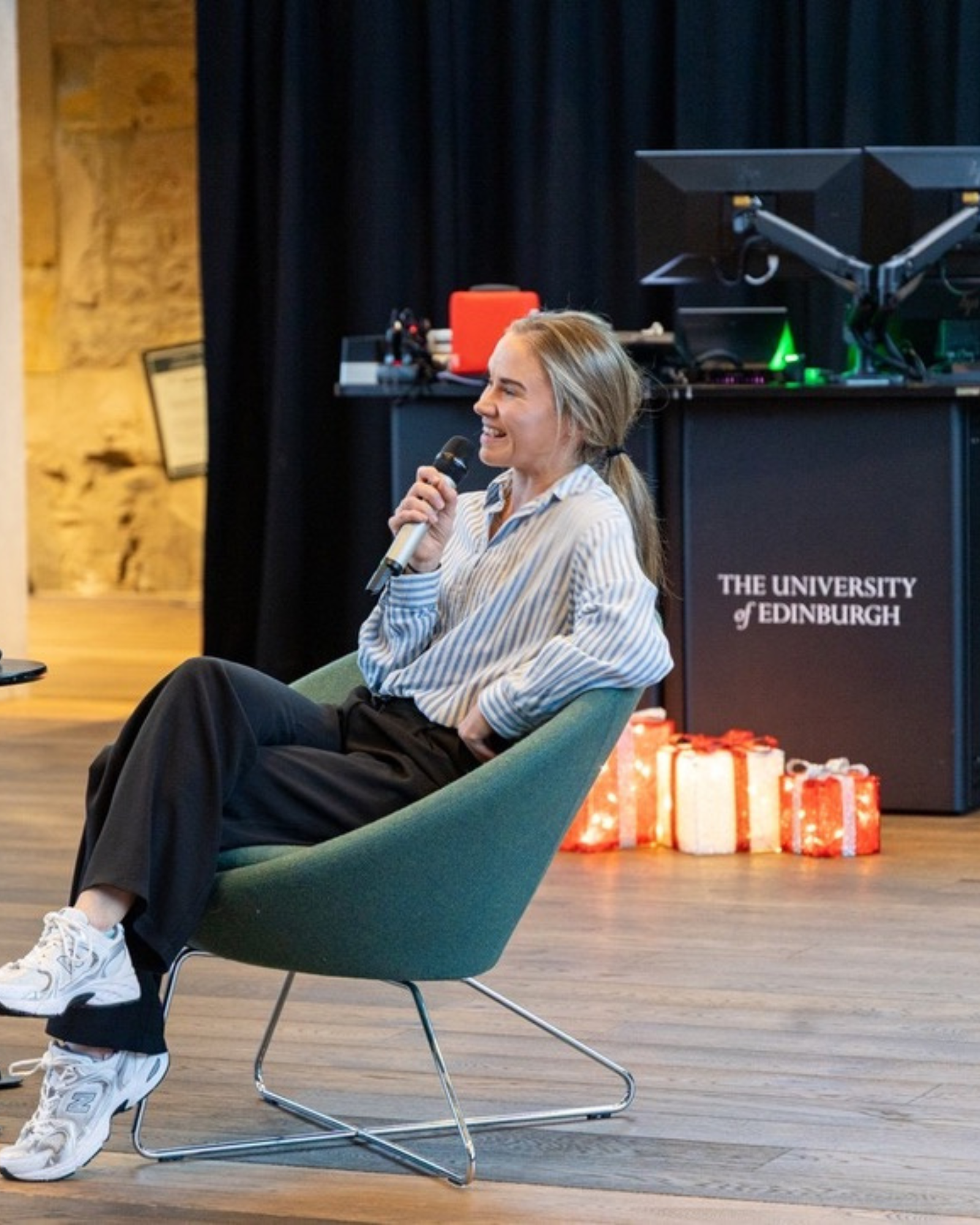 Sara Eydmann speaking at the University of Edinburgh